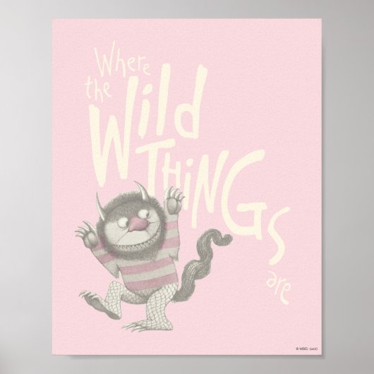 野生のものは引用文 – ピンク ポスター (正面)