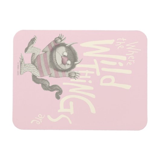 野生のものは引用文 – ピンク マグネット (横)