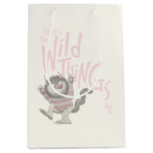 野生のものは引用文 – ピンク ミディアムペーパーバッグ (正面)