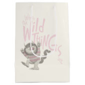 野生のものは引用文 – ピンク ミディアムペーパーバッグ (裏面)