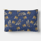 野生のものは王冠と星のパターン アクセサリーポーチ (正面)