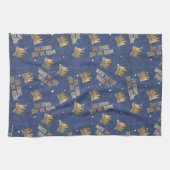 野生のものは王冠と星のパターン キッチンタオル (横)