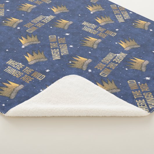 野生のものは王冠と星のパターン シェルパブランケット (3/4)
