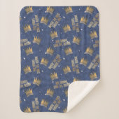野生のものは王冠と星のパターン シェルパブランケット (正面)