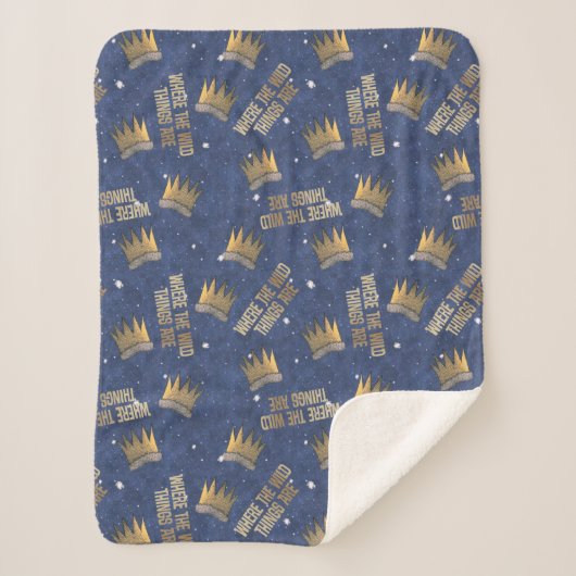野生のものは王冠と星のパターン シェルパブランケット (正面)