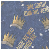 野生のものは王冠と星のパターン ファブリック (クローズアップ)