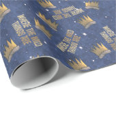 野生のものは王冠と星のパターン ラッピングペーパー (ロールコーナー)