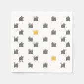 野生のものは王冠のパターンである スタンダードカクテルナプキン (正面)