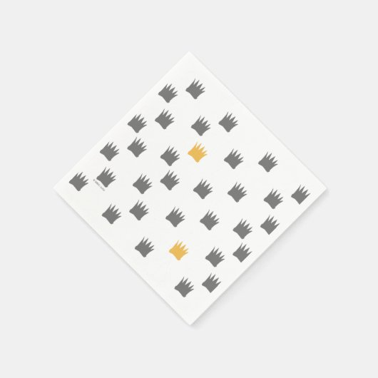 野生のものは王冠のパターンである スタンダードカクテルナプキン (角)