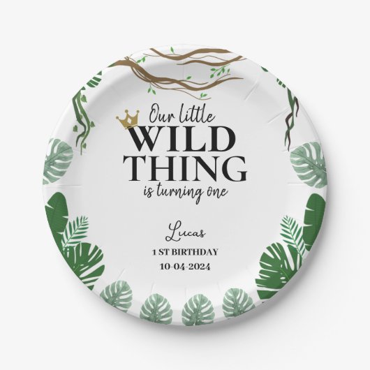 野生のものは紙プレート ペーパープレート (正面)