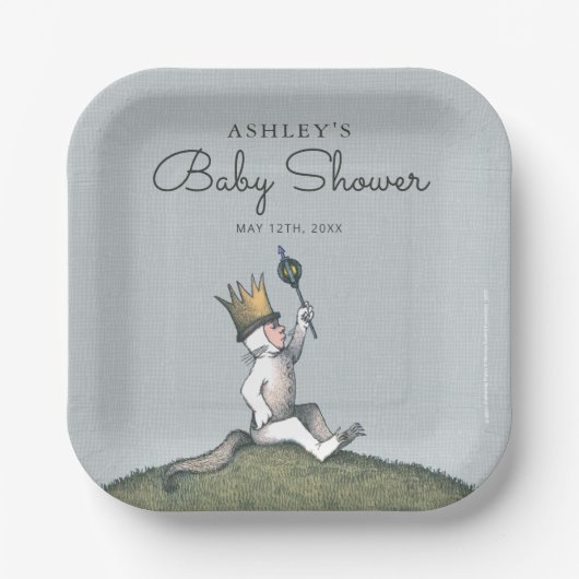 野生のものは赤ちゃんシャワー紙プレート ペーパープレート (正面)