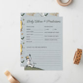 野生のものは赤ん坊シャワーの予測である ノートカード (正面/裏面インサイチュ)