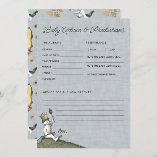 野生のものは赤ん坊シャワーの予測である ノートカード (正面/裏面)