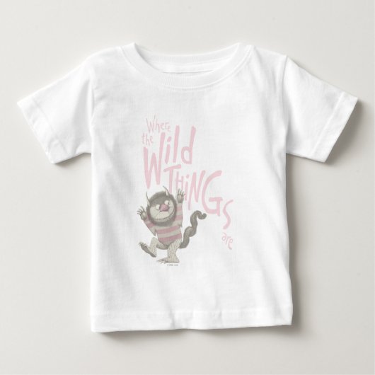 「野生のものを支配する者」- ピンク ベビーTシャツ (正面)