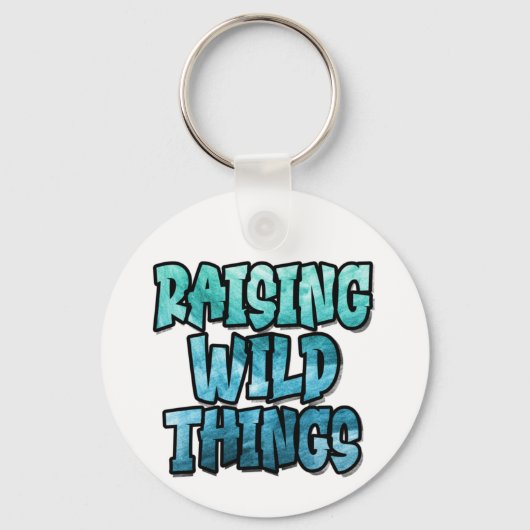 野生のものを育ておもしろい、子育てグラフィティ キーホルダー (正面)