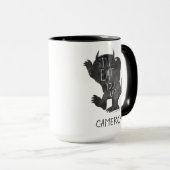 野生のもの |私が上に行食べくる |名前の追加 マグカップ (正面右)