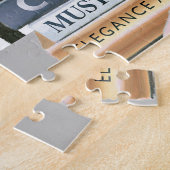 野生のりんご|のオートクチュールは-靴及びバッグ縞で飾ります ジグソーパズル (側面)