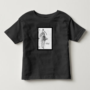 野生のりんご のスタイルアイコン-モダンなスケッチ トドラーTシャツ