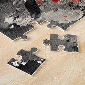 野生のりんご|のヴィンテージの水彩画の女性 ジグソーパズル (側面)