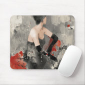 野生のりんご|のヴィンテージの水彩画の女性 マウスパッド (マウス)