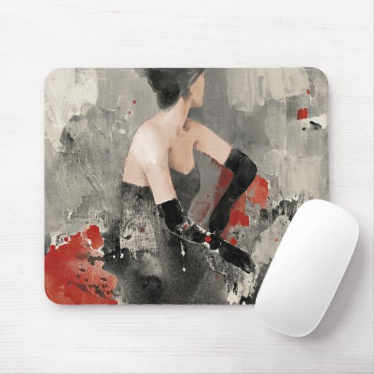 野生のりんご|のヴィンテージの水彩画の女性 マウスパッド (マウス)