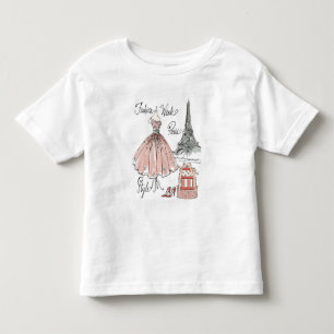 野生のりんご パリのファッション週のスタイル トドラーTシャツ