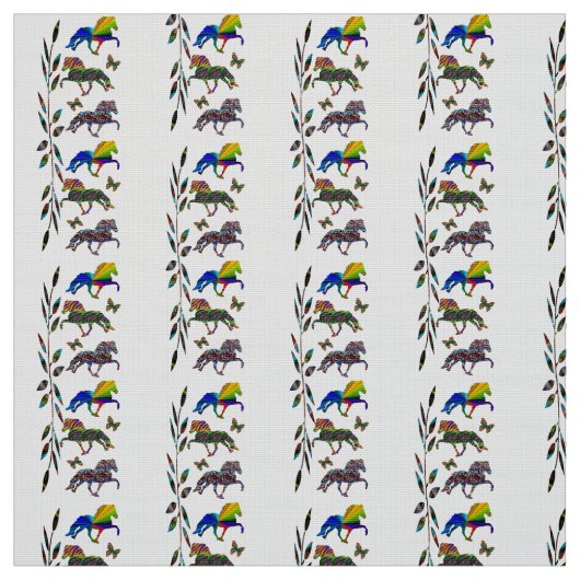 野生のアイスランド馬 ファブリック (見本)