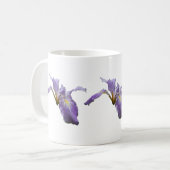 野生のアイリス 紫の花 コーヒーマグカップ (正面左)