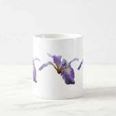 野生のアイリス 紫の花 コーヒーマグカップ (中央)