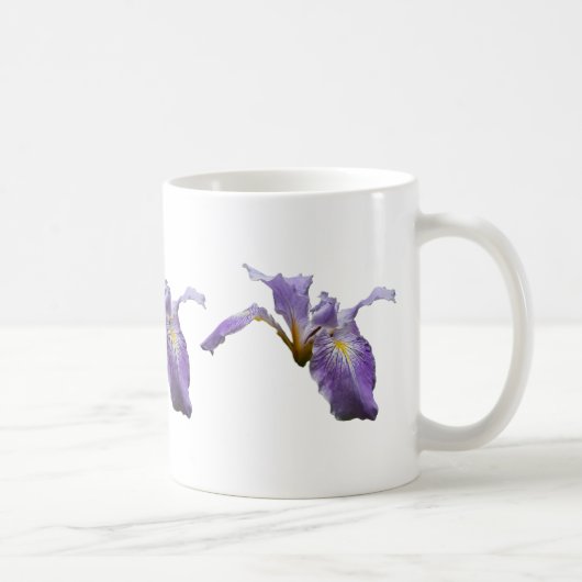 野生のアイリス 紫の花 コーヒーマグカップ (右)