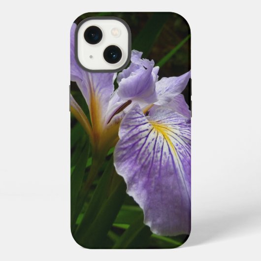 野生のアイリス 紫の花 iPhoneケース (裏面)