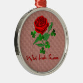 野生のアイルランド語は上がりました メタルオーナメント (右)