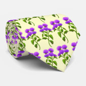 野生のアザミの花タイ ネクタイ (ロール)