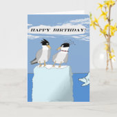 野生のアジサシ -- ハッピーバースデー カード (黄色い花)