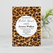 野生のアニマルプリント,ヒョウ,チーターブライダルシャワー 招待状 (スタンド正面)