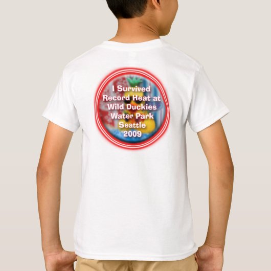 野生のアヒルちゃん水公園2009年(印刷される子供) Tシャツ (裏面)