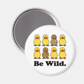 野生のアヒルである マグネット (正面/裏面)