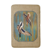 野生のアヒル飛んでいるタン バスマット (正面縦)