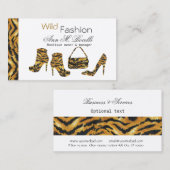 野生のアフリカの優雅でシックなクーガーのファッション・デザイナー 名刺 (正面/裏面)