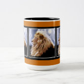 野生のアフリカライオン動物愛好家ビッグファイブ ツートーンマグカップ (中央)