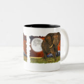 野生のアフリカ動物を愛するビッグ5 ツートーンマグカップ (正面右)