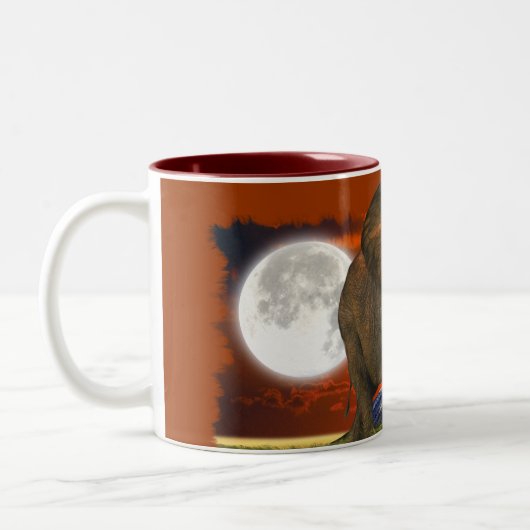 野生のアフリカ動物を愛するビッグ5 ツートーンマグカップ (左)