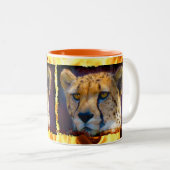 野生のアフリカ動物を愛するビッグ5 ツートーンマグカップ (正面右)