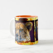 野生のアフリカ動物を愛するビッグ5 ツートーンマグカップ (正面左)