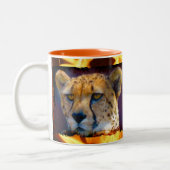 野生のアフリカ動物を愛するビッグ5 ツートーンマグカップ (左)