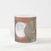 野生のアフリカ動物を愛するビッグ5 フロストグラスマグカップ (正面左)