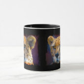 野生のアフリカ動物を愛するビッグ5 マグカップ (中央)