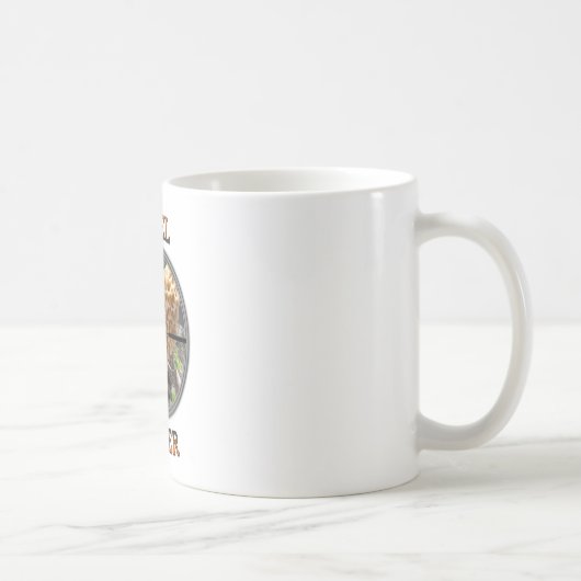 野生のアミガサタケのきのこ コーヒーマグカップ (右)