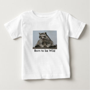 野生のアライグマのワイシャツがあるために生まれて下さい ベビーTシャツ