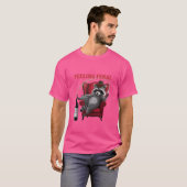 野生のアライグマの気持ち 面白いポッサム Tシャツ (正面フル)